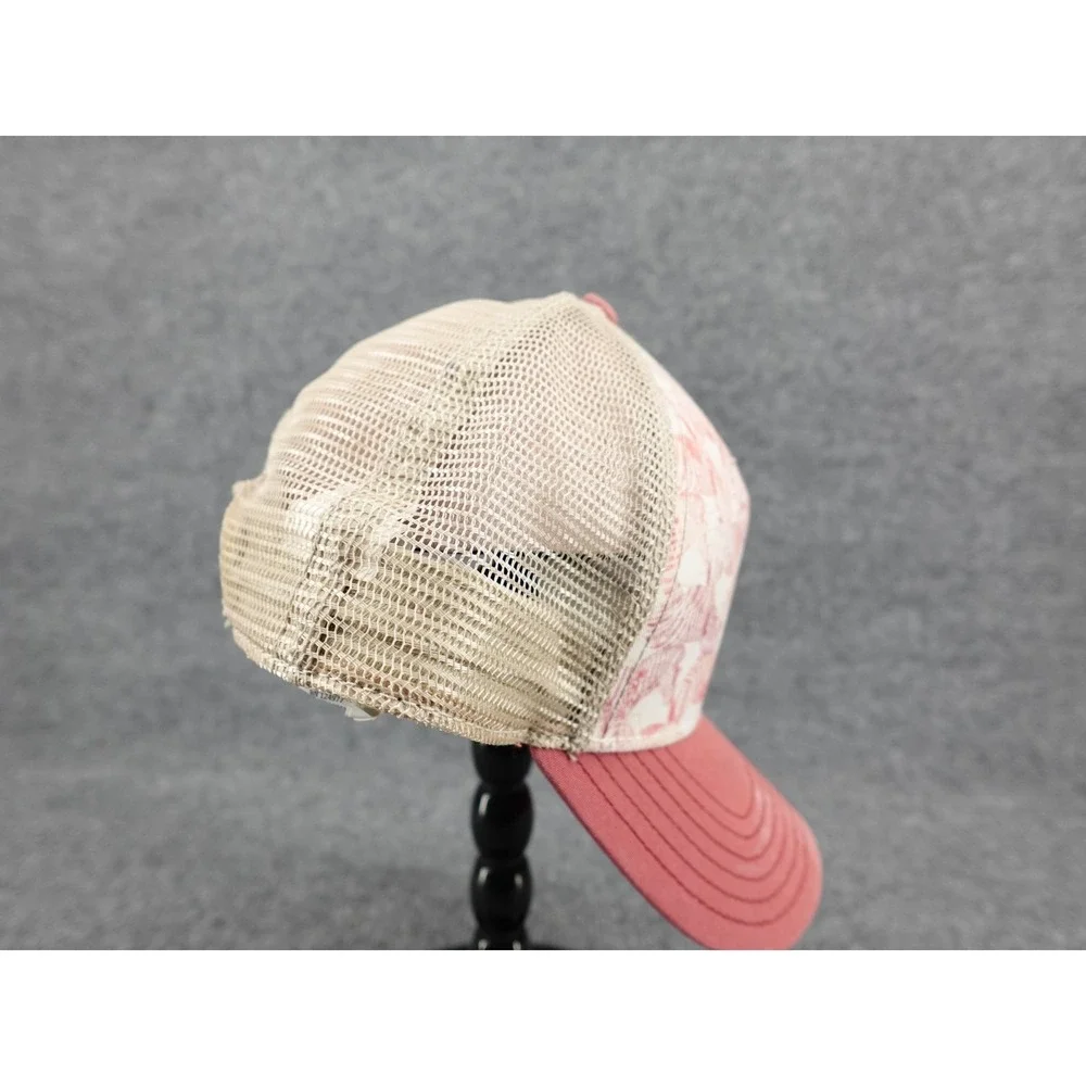 Prana Trucker Hat Womens OS Coral Zebra Print Mesh Snapback‎ Cap